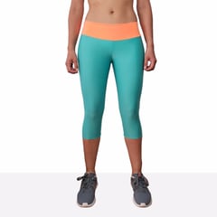 TYKHE - Leggings Corto Deportivo Mujer Antígona Verde Aguamarina