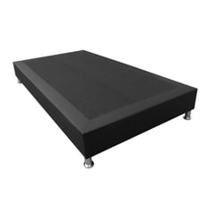 NEW CONFORT - Base Cama Semidoble 120x190 Ecocuero Negro