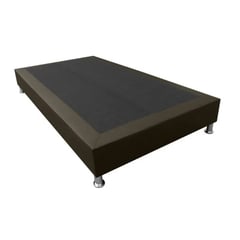 NEW CONFORT - Base Cama Sencilla 100x190 Ecocuero Cafe