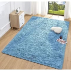 FEEL GREEN - Tapete Alfombra Peluda Azul Claro Tapete Peluche Grande 230×150 Cm