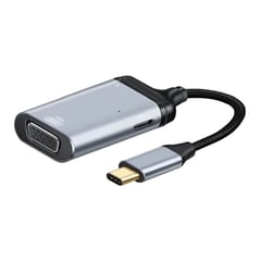 SISDATA - Adaptador Usb-c A Vga Power D Usb-c Celular Portátil iPad