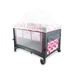 BEBESIT - Cuna Colecho para Bebe con Mosquitero Corral Sleep Rosa