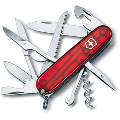 VICTORINOX - NAVAJA HUNTSMAN ROJO TRANSLUCIDO