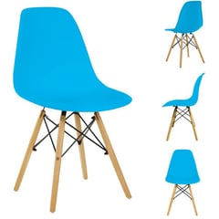 STAY ELIT - Set de 2 sillas minimalistas color azul
