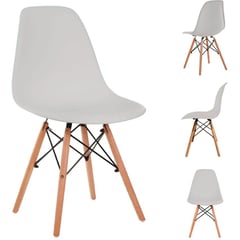STAY ELIT - Set de 2 sillas minimalistas color gris