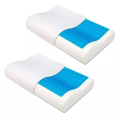 GENERICO - 2 Almohada Ortopedica Memory Foam Gel Activo Fresco Funda