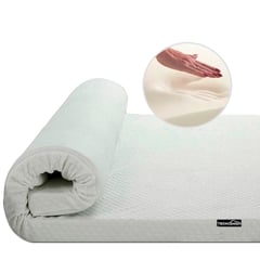 TECHCONFORT - Sobrecolchon topper en viscoelástica memory foam 160x190 Queen