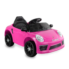 PRINSEL - Carro Moto Electrico Niño Recargable Tipo Spider Rosa 6V