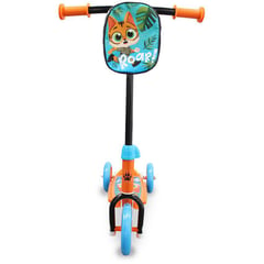 QMAX - Patineta Monopatín Scooter Infantil Diseño Animado Tiger Naranja