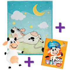 TOY CANTANDO - Peluche la vaca lola cobija cielo libro la vaca lola