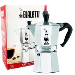 BIALETTI - Cafetera Moka Express Plateada (9 Tazas de espresso - 420 ml)