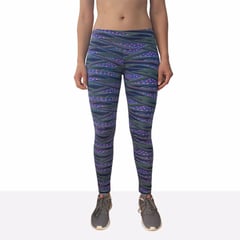 TYKHE - Leggings Deportivo Tobillero Estampado Mujer Sol Azul Marino