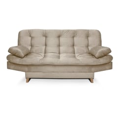 MUEBLES ONLINE - Sofa cama 3 posiciones Fendik tela camel