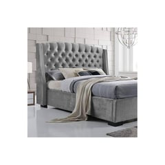 EKONOMODO COLOMBIA - Cama + Cabecero King Italia Gris perla