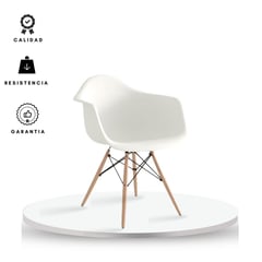 EKONOMODO COLOMBIA - Silla Eames Con Brazos blanca