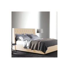 EKONOMODO COLOMBIA - Cama King + Cabecero Marfil, Taupe