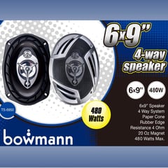 BOWMANN - Par Parlantes Carro 6 x 9 Pulg 4 Vias 480 W Max Bowmann TS-6950