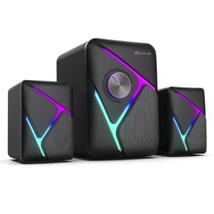 XTRIKE ME - Parlantes Gamer 2.1 RGB Computador Portatil Gaming SK-610