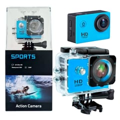 ACTION CAMCORDER - Cámara Deportiva Sumergible 30metros Sport Cam HD 1080p 12MP