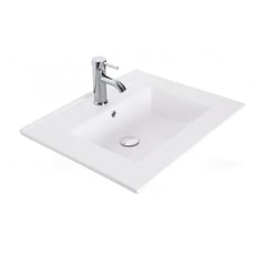 GENERICO - Lavamanos de incrustar blanco plataforma 41 x 41 para mueble