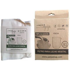 YEIJO - Bolsa o filtro reutilizable para leche vegetal ovalado x2