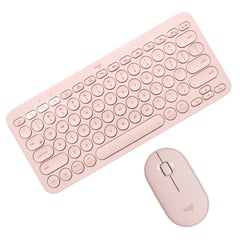 LOGITECH - Combo Sin Cables Teclado K380 Mouse Pebble M350 ROSADO