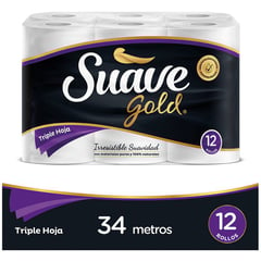 SUAVE GOLD - Papel higiénico x12