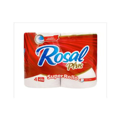 GENERICO - Papel higiénico rosal plus super rollo x4