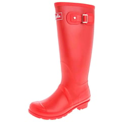 BOTTPLIE - Botas Lluvia Altas Mujer Wellington - Rojo Matte