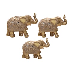 DAYOSHOP - Elefante Dorado X 3 Decoración