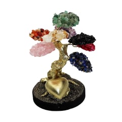 DAYOSHOP - Árbol De La Felicidad Cuarzo 7 Chakras Piedra Natural Pirita