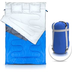 NTK - Sleeping Bag Doble Saco De Dormir Kuple con Almohadas