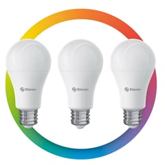 STEREN - PAQUETE DE 3 FOCOS LED RGB WIFI