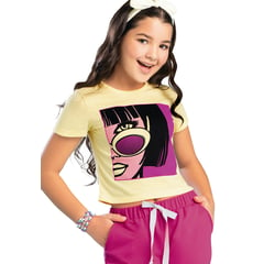 MARKETING PERSONAL - Blusa Infantil Femenino Amarillo Malteado