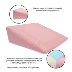 TORAL - Almohada antireflujo para bebés rosado