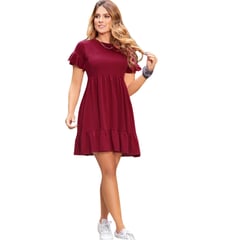 ATYPICAL - Vestido Corto Para Mujer Vinotinto