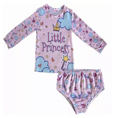 MUNDO BEBE - Vestido de baño de 2 piezas para bebé niña