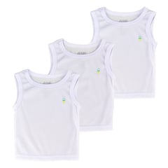 MUNDO BEBE - camisetas esqueletos para bebe blancas x3 und Niño