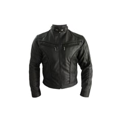 SYK - Chaqueta para hombre hecha en cuero sintético.