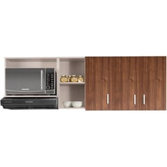 CHALLENGER - Mueble superior cocina dark 180 cm 3 puertas micro