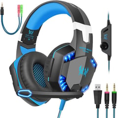 KOTION EACH - Audifonos Diadema Gamer Kotion G2000 Microfono usb LED Headset Gaming