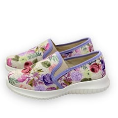 XIAN SHOES - Ultralivianos flores moradas MUJER