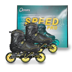 QMAX - Patines Ajustables De Velocidad Speed Pro Amarillo