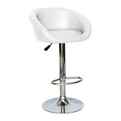 JX - Silla bar tipo puff moderna y acolchada para barra blanca