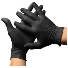 TRIPLE CLEAN - Guantes de nitrilo negros caja 100 unidades talla L