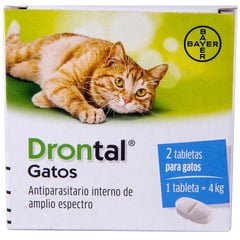 BAYER - Drontal antiparasitario gatos 2 tabletas