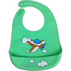 BABY ON - Babero En Silicona Impermeable Con Bolsillo Fácil Limpieza