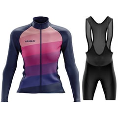 GENERICO - Uniforme de ciclismo armazi mujer manga larga