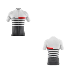 ARMAZI SPORT - JERSEY CICLISMO RUTA MTB BIKE CYCLING BLANCO LINEAS NEGRO