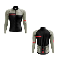 ARMAZI SPORT - JERSEY CICLISMO RUTA MTB BIKE CYCLING JASPE GRIS NEGRO